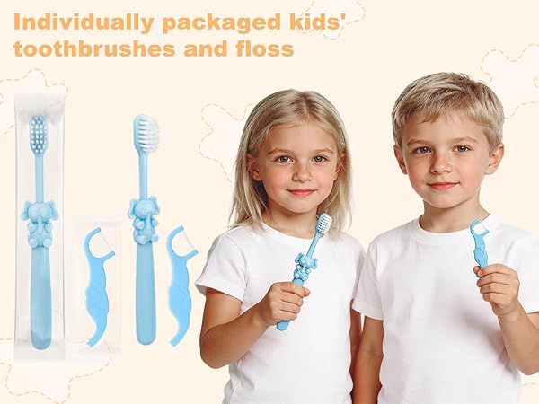 Disposable Kids Toothbrush Set 