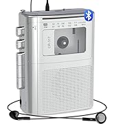 Gracioso Bluetooth Cassette Player Recorder with Bluetooth Transmitter, AM FM Cassette Player wit...
