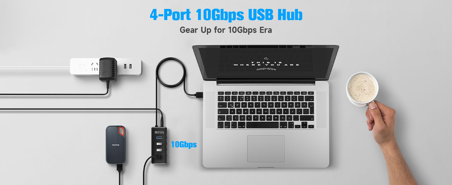 4 ports usb hub