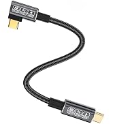 Yiicumhh Short USB C Thunderbolt 4 Cable, 240W Right Angle Thunderbolt Cable 90 Degree with 40Gbp...