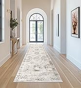 Suconsun Washable 2x6 Runner Rug with Non-Slip Backing - Low Pile, Vintage Distressed Farmhouse R...