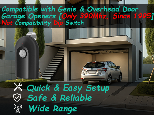 Compatible with Genie &amp; Overhead Door Garage Openers