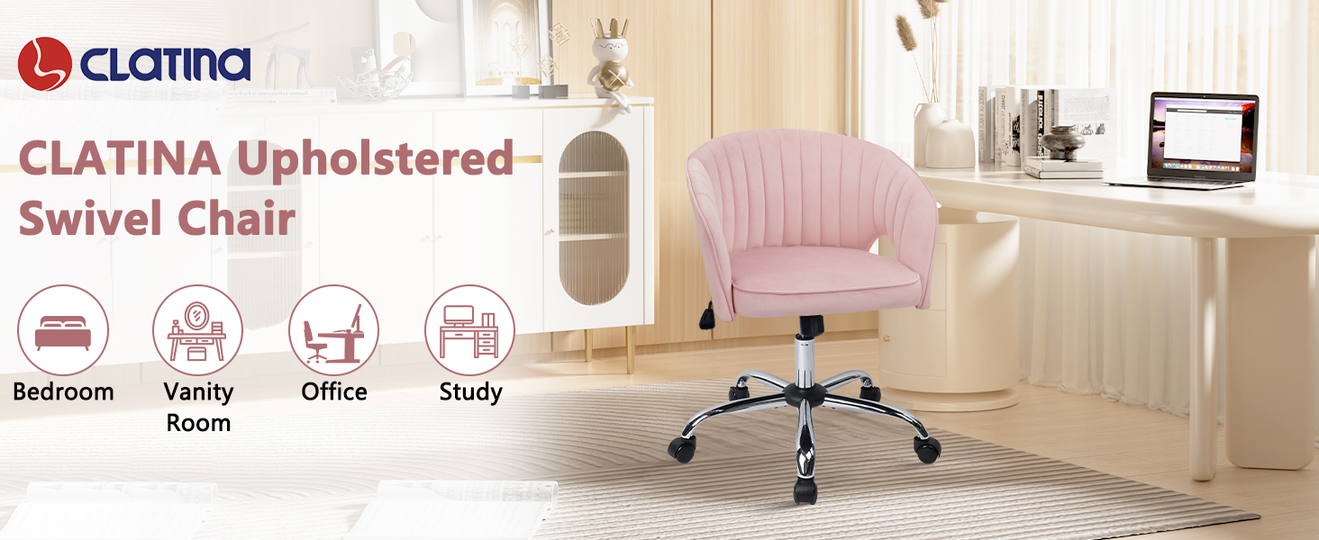 CLATINA Uoholstered Swivel Chair