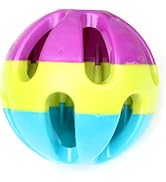Zhuluck Multi-ColoredDog Toys Natural Rubber for Medium to Large Breed Dogs Hollow Ball with Bell...