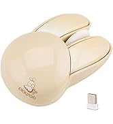 Lomiluskr Cute Bunny Wireless Mouse, Silent Mouse, 2.4G Wireless Mice, Candy Colors, Kawaii Rabbi...