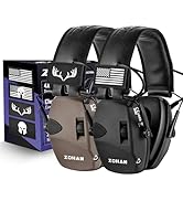 ZOHAN Electronic Shooting Earmuffs, Hearing Protection Shooters, NRR 23dB Noise Reduction Gun Ran...