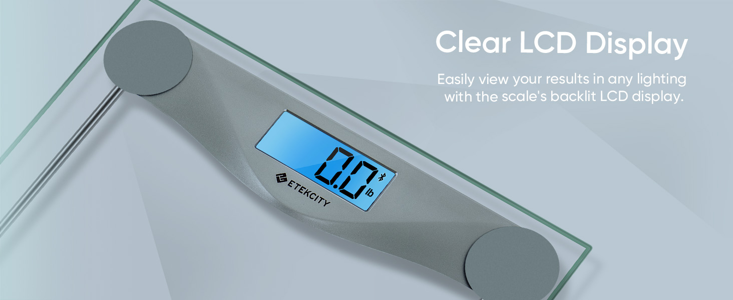Effortlessly read your results anytime, anywhere with the scale&amp;#39;s backlit LCD display.