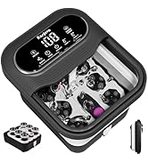 Ranjova Collapsible Foot Spa Electric Rotary Massage, Foot Bath with Heat, Bubble,Temp Control, a...