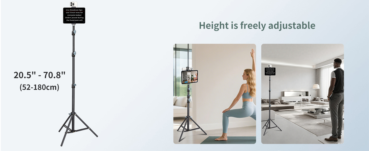 Height is freely adjustable