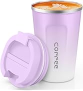 CS COSDDI 12 oz Stainless Steel Vacuum Insulated Tumbler - Coffee Travel Mug Spill Proof with Lid...