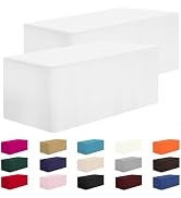 CXPSINC 2 Pack Fitted Table Clothes-48 x 24 Inch Rectangle Tablecloths for 4 Foot Tables, Washabl...