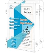 Pecmuikee Acrylic Window Sign Holder Suction Cups 8.5 x 11,Clear Acrylic Frames Wall Mount Advert...