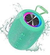 Portable Bluetooth Speaker, BT5.3 Wireless Speaker 20W Bass Diaphragms with Multi LED Light Dynam...
