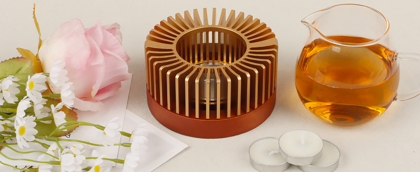 rose gold teapot warmer