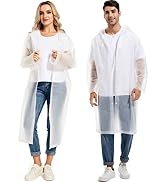 HOOMBOOM Rain Ponchos for Adults Reusable Raincoats Survival Heavy Duty Military Impermeable 2 Pa...