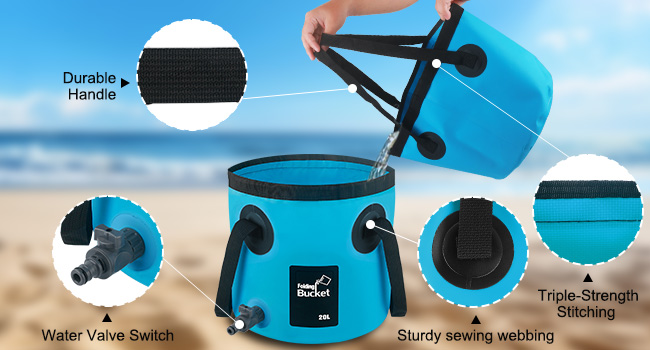 collapsible bucket with handle