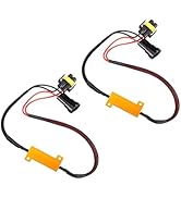 MOXRUQ 2 PCS H11 LED Resistor Kit, 50W 6 Ohm Anti Flicker Resistor, Led Turn Signal Resistor, Fog...