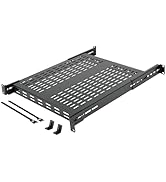 Tecmojo 1U 4-Post Vented Server Rack Mount Shelf,21.7in Deep with Adjustable Depth 13.5-31.8 Inch...
