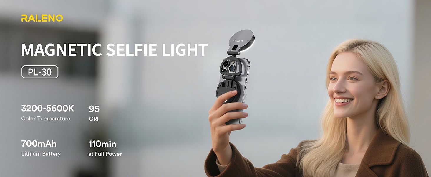 RALENO Magnetic Selfie Light PL-30