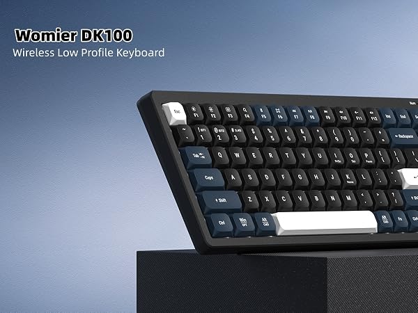 Wireless Keyboard Computer, LED Low Profile Creamy Keyboard