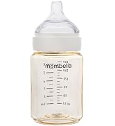 Mombella PPSU Baby Bottles 6oz/180ml – Anti-Colic Breastfeeding Bottle with Slow Soft Silicone Ni...