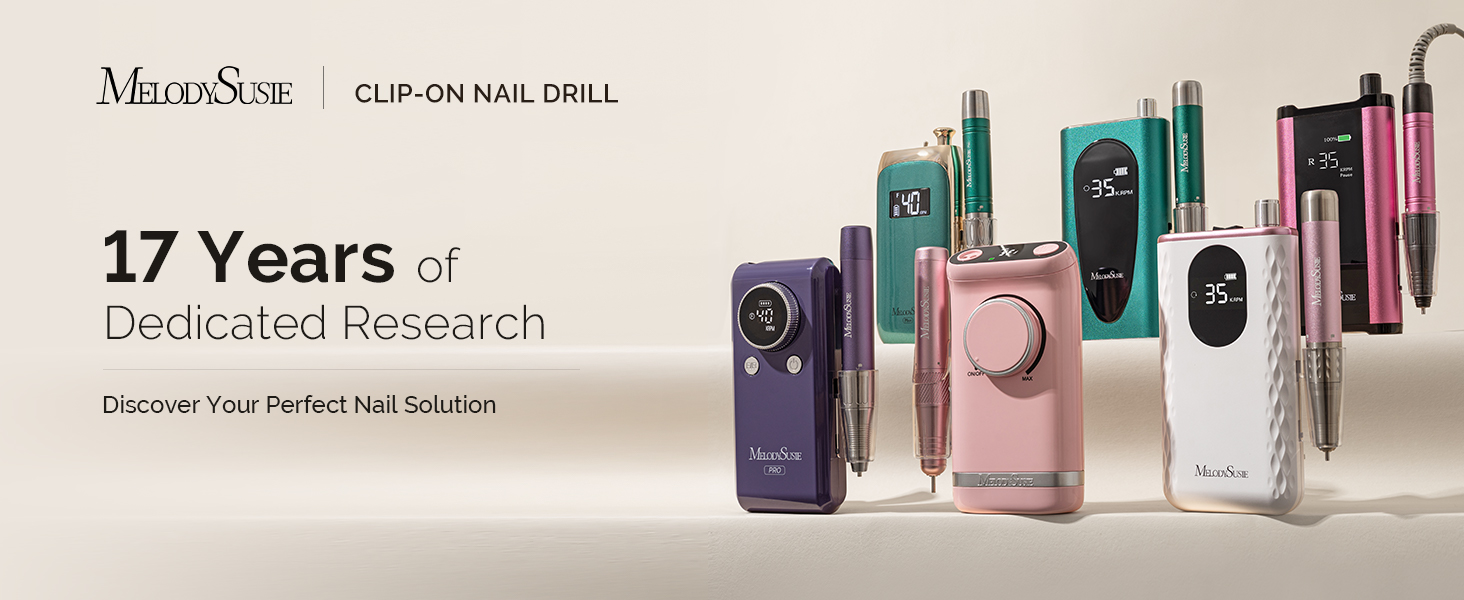 MelodySusie Professional Portable Clip-on Nail Drill