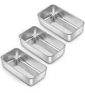 E-far Loaf Pan for Baking Bread, 9 x 5 Inch Stainless Steel Baking Loaf Pans, Metal Bakeware for ...