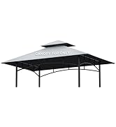 Grill Gazebo Replacement Canopy Top - AONEAR 5'x8' Outdoor BBQ Tent Roof Cover Double Tiered Outd...