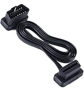 MISYNLON OBD Extension Cable 1M 3.2Ft, Right Angle OBD2 OBDII 16 Pin Male to Female Diagnostic Un...