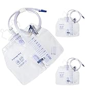 BeHerk 4000mL Catheter Bags for Men and Women 3 Pack Professional Urinary Drainage Bags with Enha...