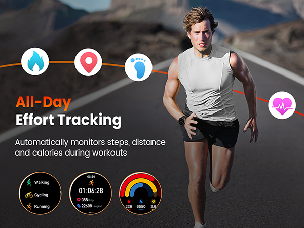 Military Smart Watches for Men Fitness Tracker Watch