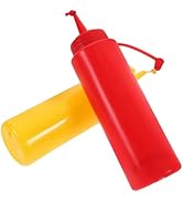 TOYANDONA 2pcs Tricky Seasoning Party Bag Stuffers Mustard Squirt Bottles Phoney Ketchup Bottle F...