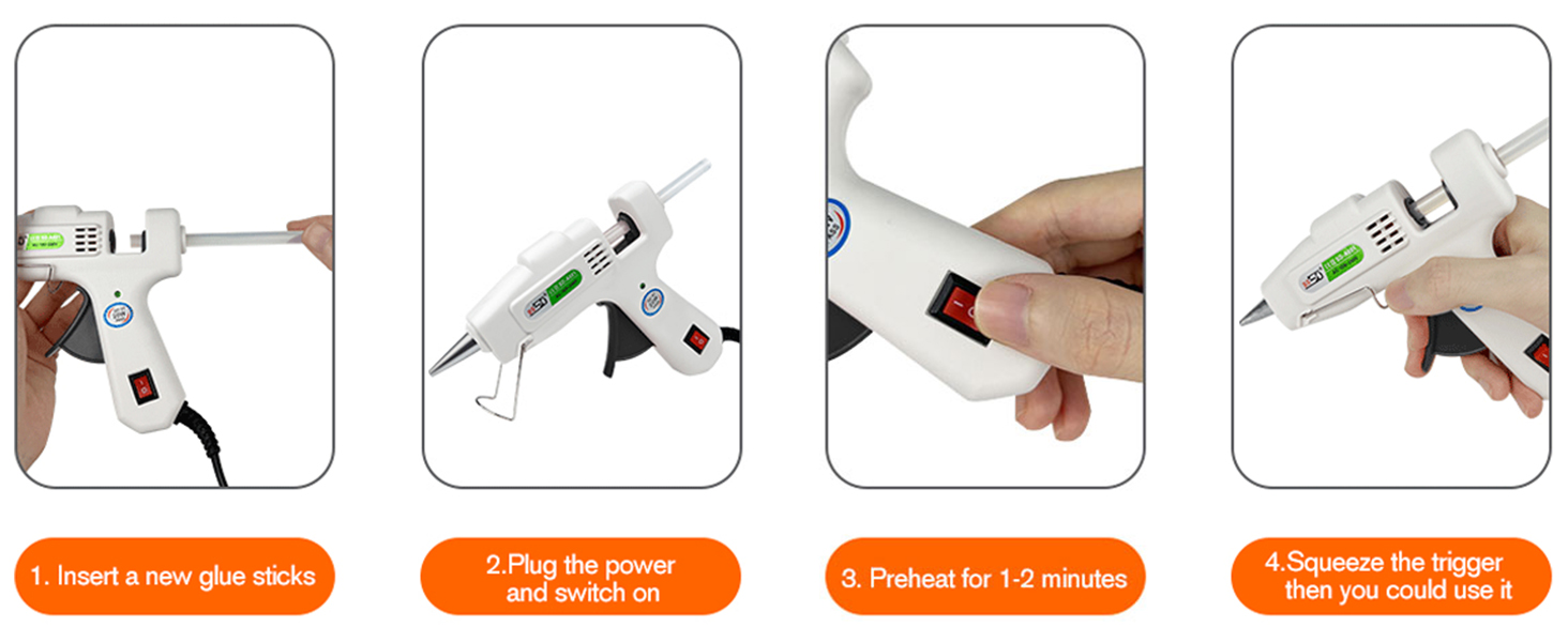 glue gun with sticks