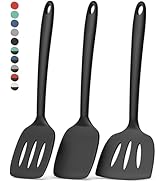 Coukre 3 Pack Silicone Spatula Set, High Heat Resistant, BPA-Free, Fish Spatula, Solid &amp; Slotted ...