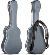 CAHAYA Acoustic Guitar Case ABS Waterproof Hard Case 41 Inch Gig Bag 0.6 Inch Thick Padding for A...
