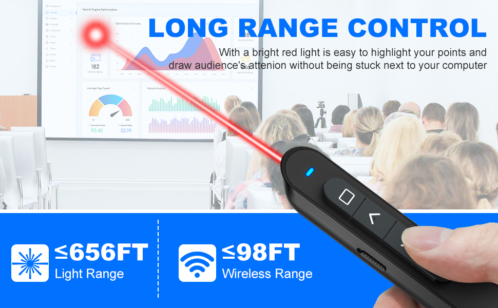 long range presentation clicker