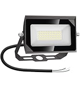 dephen 30W LED Flood Lights Outdoor with Bracket Mount, 3450Lumen 120V Security Lighting, 5000K I...