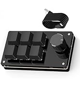 SIKAI CASE Programmable Macro Keyboard,6 Key Macro Mechanical Gaming Macro Keypad,Custom Knob Key...