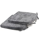 Sigmat Chair Cushions with Ties for Wood Dining Chair Set of 2 Superior Soft 16.5x16 Inch Non-Sli...