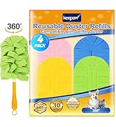 KEEPOW Reusable Duster Refill Compatible with Swiffer Hand Duster, Heavy Duty Duster Refills, 360...