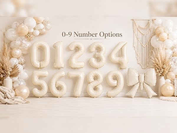 40 Inch Number Balloons with Bow Balloon