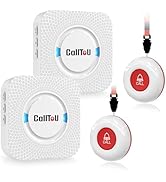 CallToU Wireless Caregiver Pager Smart Call System 2 SOS Call Buttons/Transmitters 2 Receivers Nu...