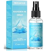 BOCACUE Pure Magnesium Oil Spray, Topical Magnesium Chloride for Muscle Relief &amp; Leg Cramps, Mine...