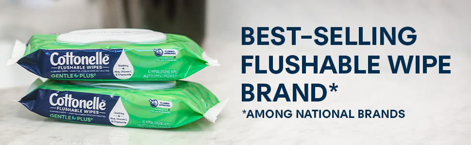 Best selling flushable wipes brand