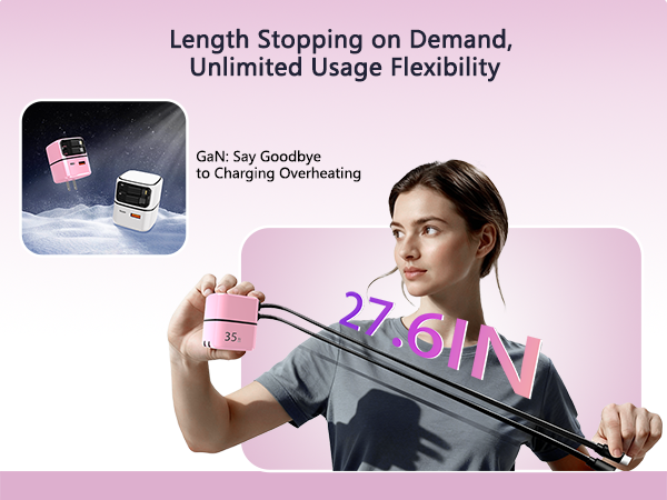 retractable phone charger wall plug