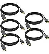 10 Feet DisplayPort to HDMI Cable 5-Pack, (Display Port) DP to HDMI Cable Male to Male Cord FHD N...