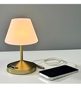 OUTON Rechargeable Cordless Waterproof Shower &amp; Table Lamp with USB Output, Touch Dimming, 3 Colo...