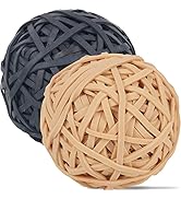 AIWOQI Rubber Band Ball #33 black rubber bands Light brown 2 Pack ball About 260pcs elastic Bands...