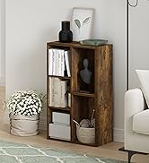 Furinno LUDER Book Shelf, 5-Cube Bookshelf, Reversible Bookcase, 9.4 x 19.5 x 31.5, for Living Ro...