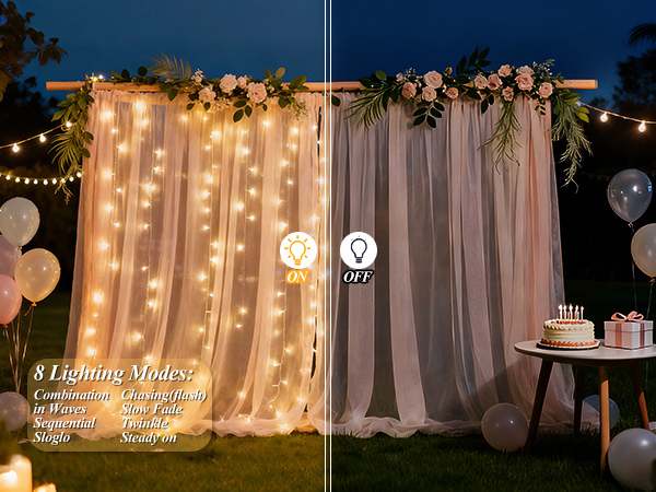 Sheer backdrop curtain